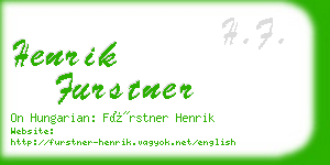 henrik furstner business card